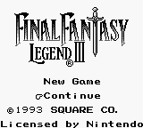 Final Fantasy Legend III (USA) Title Screen